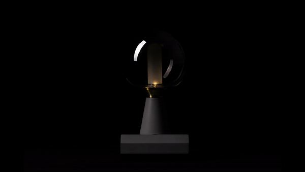 This is a GIF of a lampshade light gradation designed by Jue1