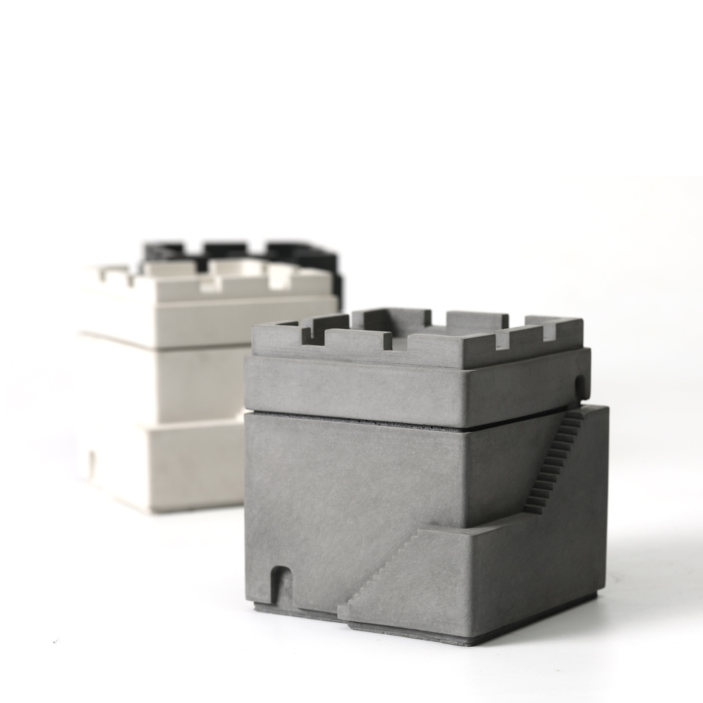 Venda por xunto de fábrica de China Cinzeiro de cemento moderno Logotipo  personalizado Edificio de luxo Creatividade Cinzeiro de formigón Cinzeiro  con tapa Fabricante e provedor de metal | Yugou, image size:1000x1000