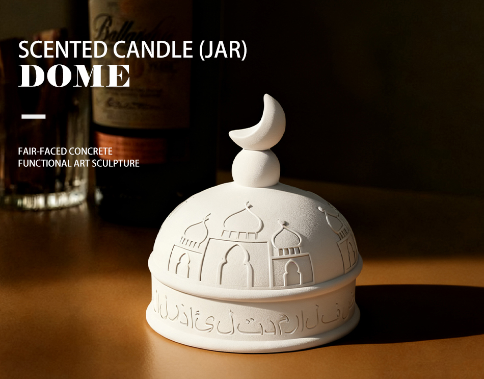 concrete candle holder dome