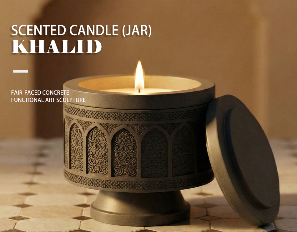 concrete candle holder khalid