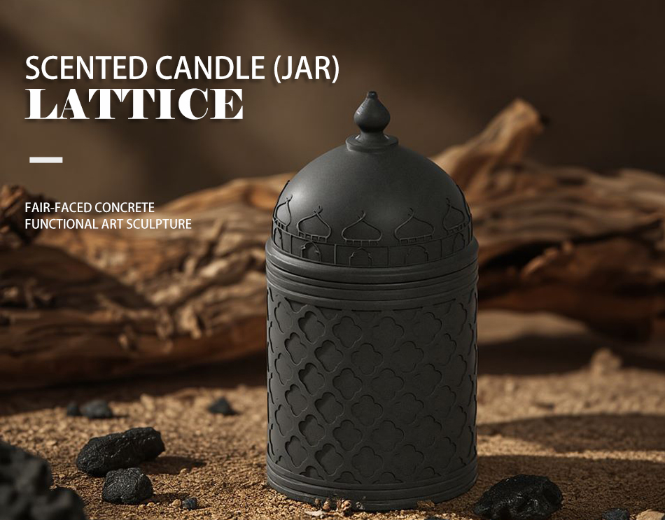 concrete candle holder lattice