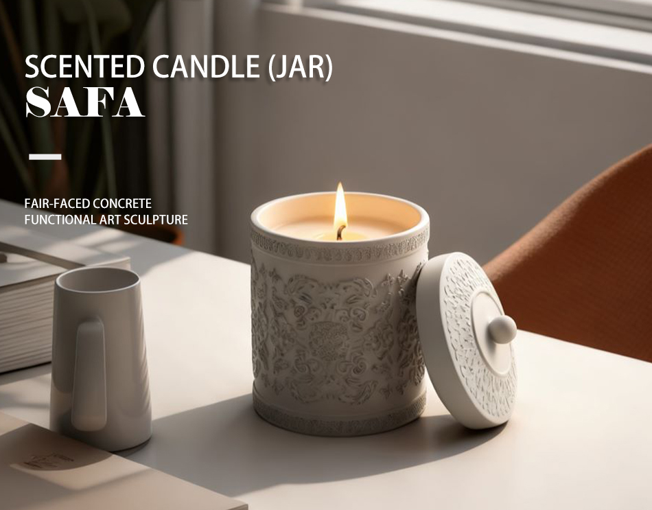 concrete candle holder safa