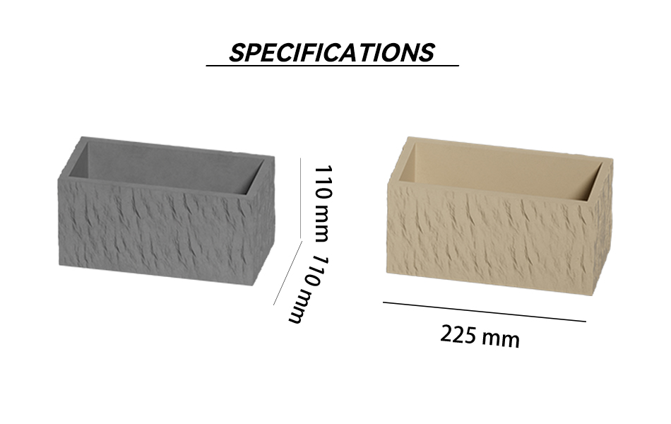 Concrete Garden Pots rock trace