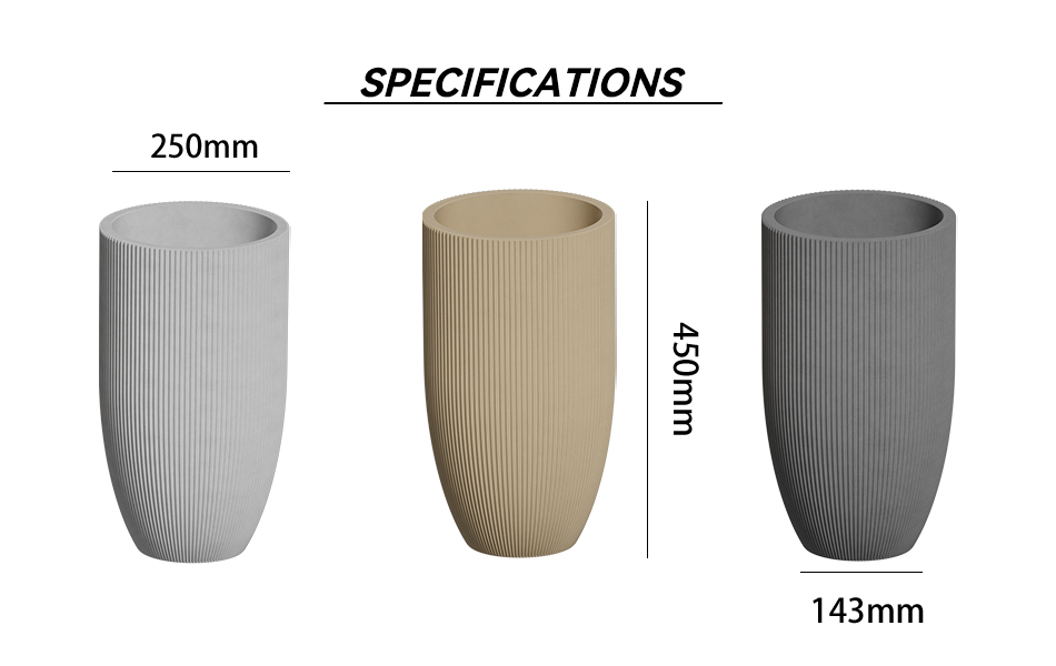 Concrete Garden Pots simple arc