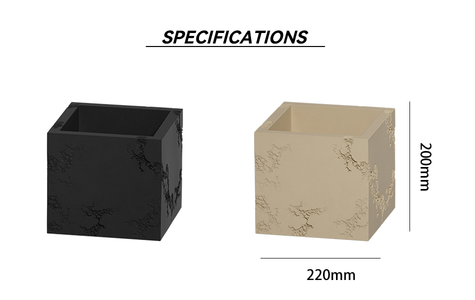 Broken Geometric Concrete Cubic Garden Pots