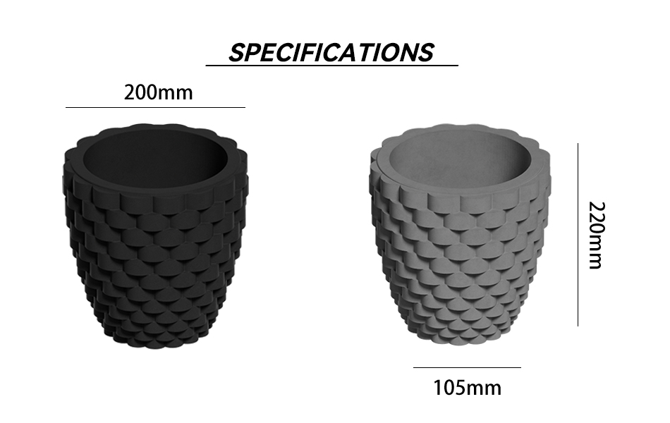 concrete planter Stacked 3D stack 