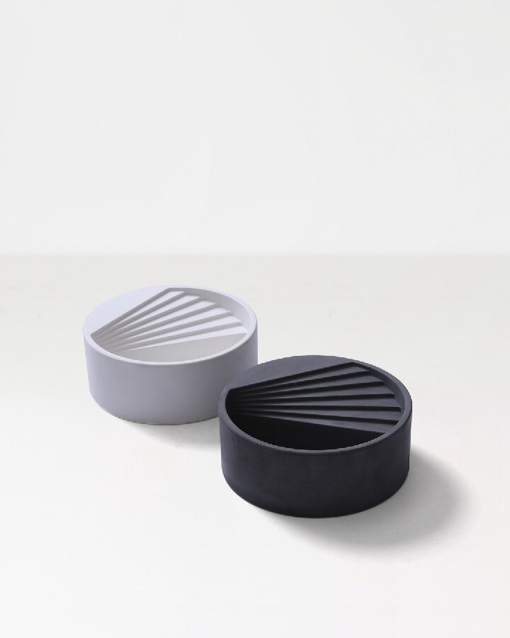 concrete flower pots stepping