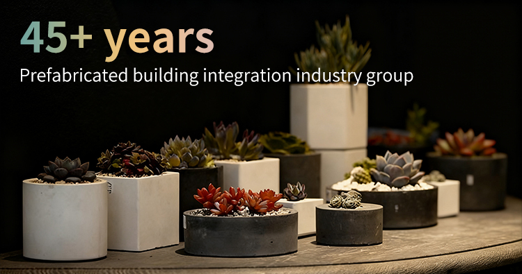 concrete flower pots