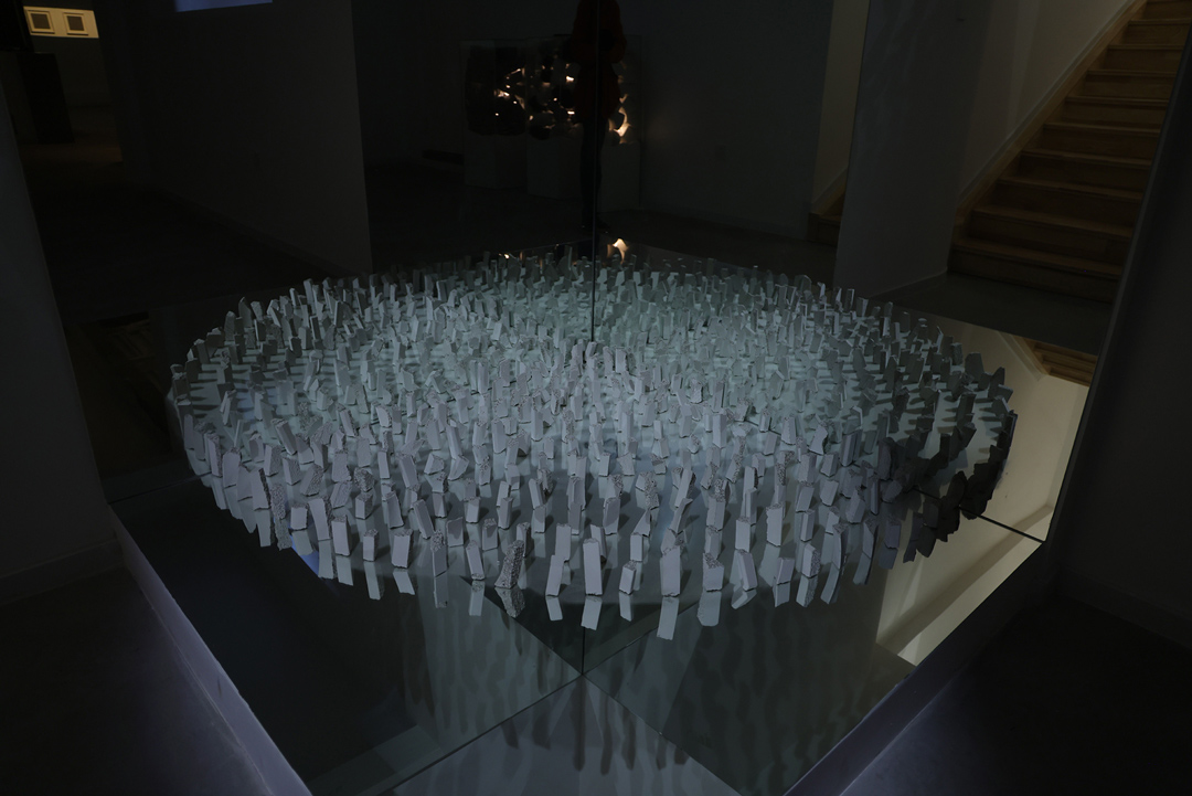 Green concrete interior application showing refined surface and modern home styling