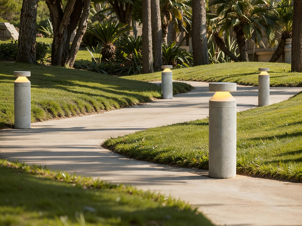 outdoor lamp on
